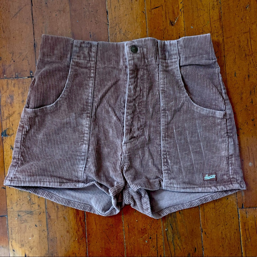Brown Retro High Waisted Hammie’s Corduroy Shorts
